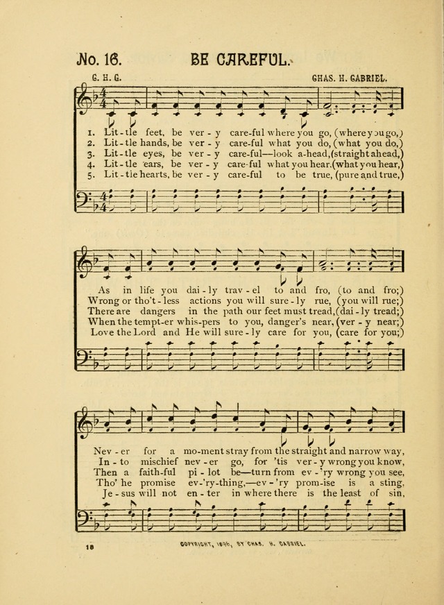 Little Branches No. 2: a collection of songs prepared especially for the primary and infant deparments of the sunday school page 18