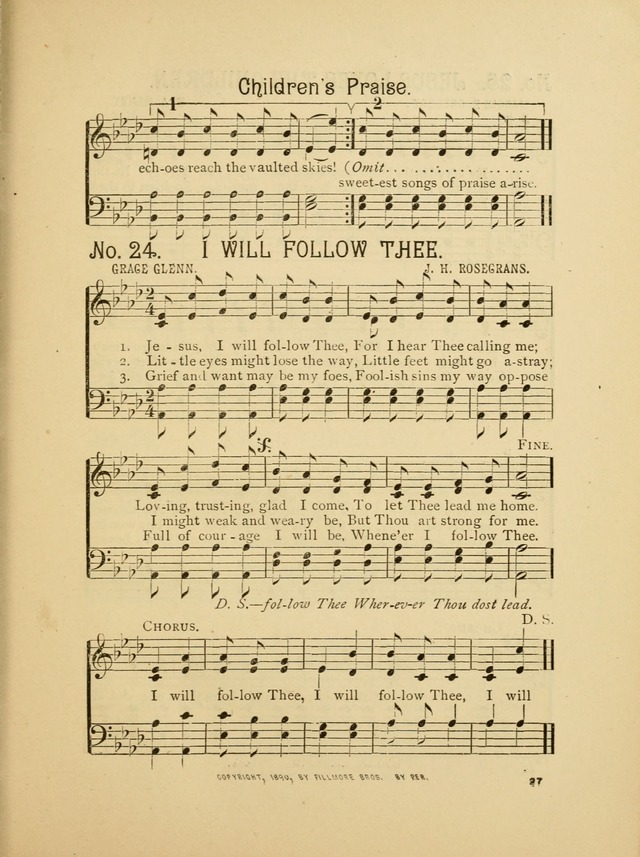 Little Branches No. 2: a collection of songs prepared especially for the primary and infant deparments of the sunday school page 27
