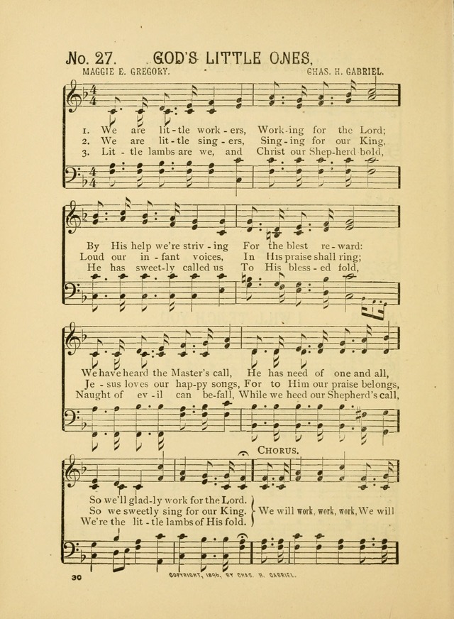 Little Branches No. 2: a collection of songs prepared especially for the primary and infant deparments of the sunday school page 30