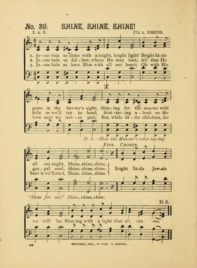Little Branches No. 2: a collection of songs prepared especially for the primary and infant deparments of the sunday school page 42