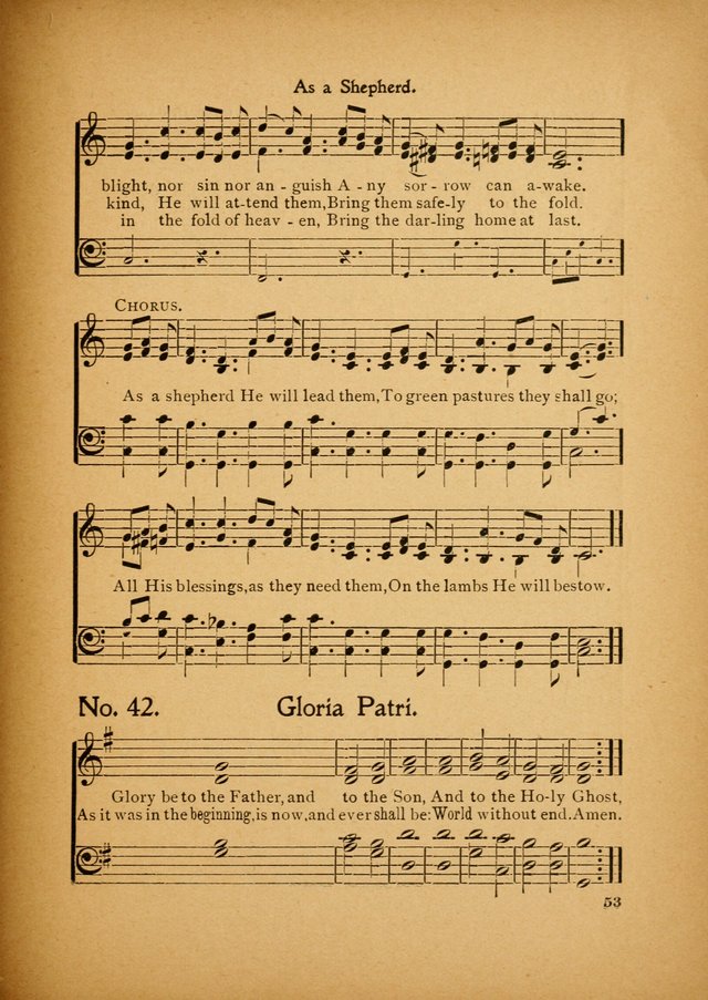 Little Branches No. 3: a collection of songs prepared especially for the primary and infant departments of the sunday school page 53