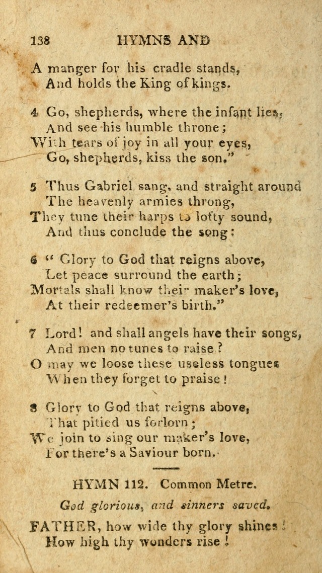 The Lexington Collection: being a selection of hymns, and spiritual songs, from the best authors (3rd. ed., corr.) page 138