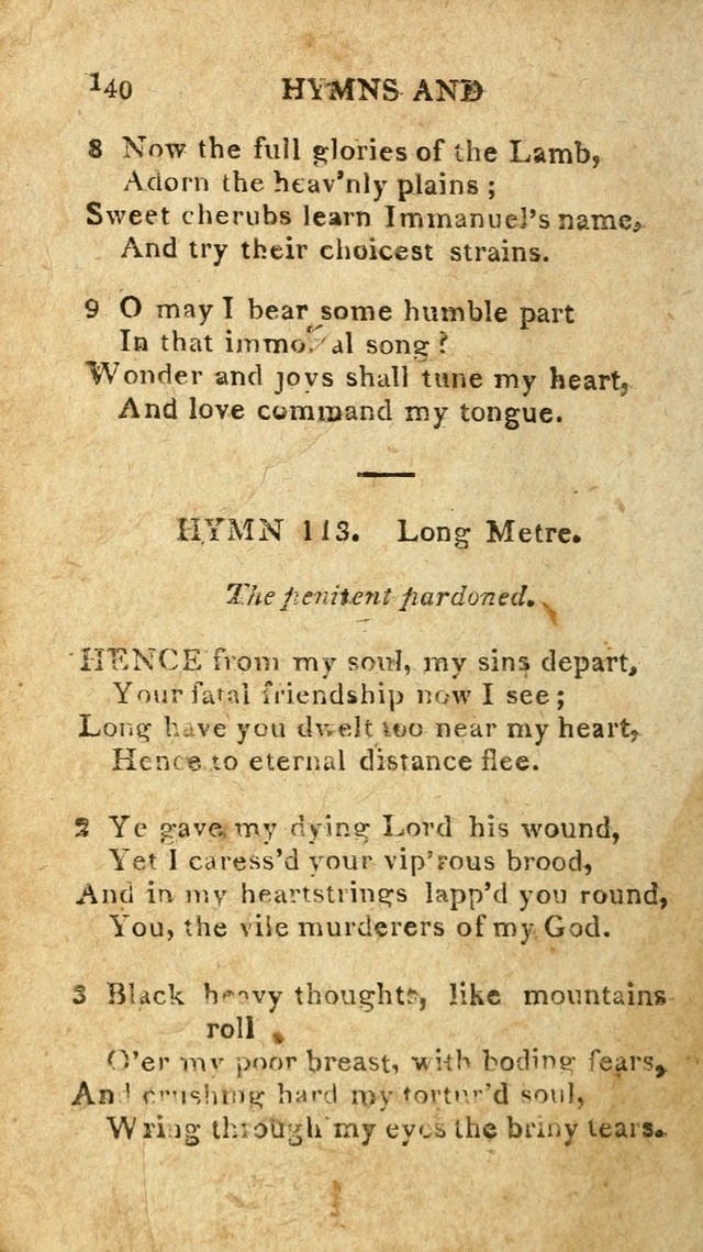 The Lexington Collection: being a selection of hymns, and spiritual songs, from the best authors (3rd. ed., corr.) page 140