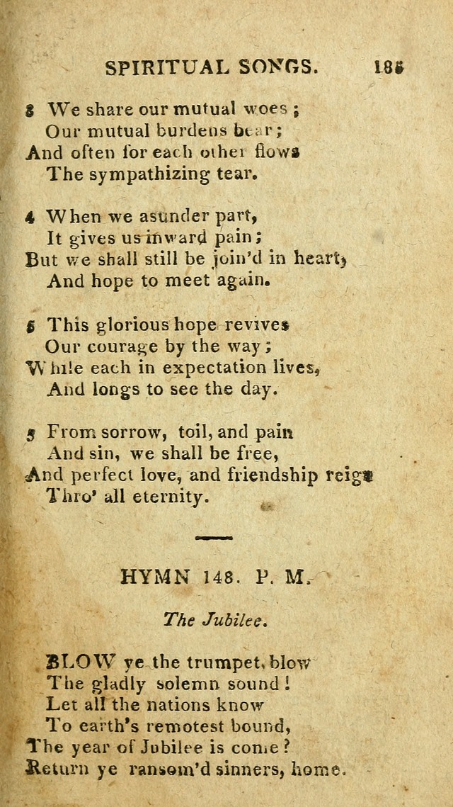 The Lexington Collection: being a selection of hymns, and spiritual songs, from the best authors (3rd. ed., corr.) page 185