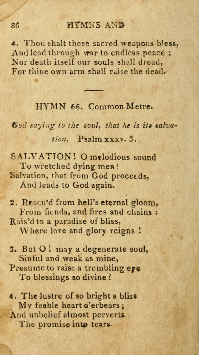The Lexington Collection: being a selection of hymns, and spiritual songs, from the best authors (3rd. ed., corr.) page 86