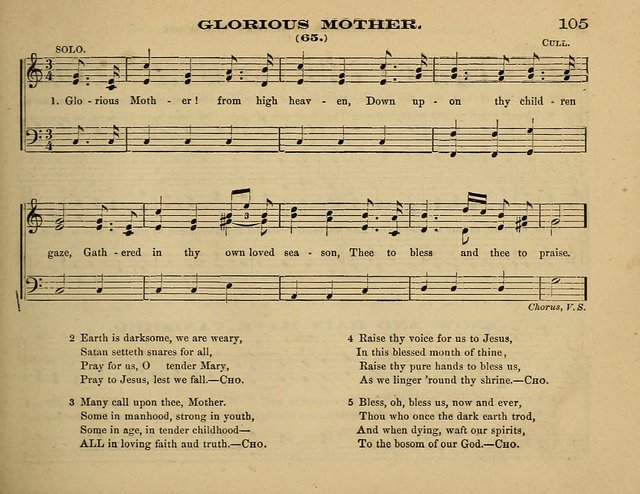 Laudis Corona: the new Sunday school hymn book, containing a collection of Catholic hymns, arranged for the principal seasons and festivals of the year page 105