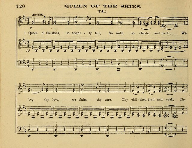 Laudis Corona: the new Sunday school hymn book, containing a collection of Catholic hymns, arranged for the principal seasons and festivals of the year page 120