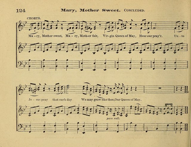 Laudis Corona: the new Sunday school hymn book, containing a collection of Catholic hymns, arranged for the principal seasons and festivals of the year page 124