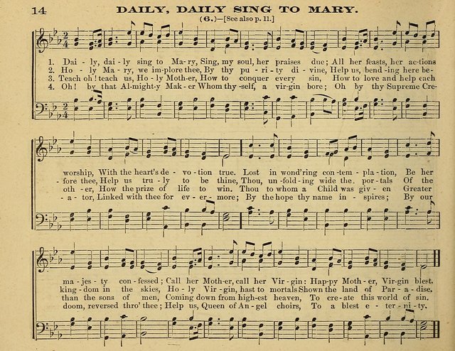 Laudis Corona: the new Sunday school hymn book, containing a collection of Catholic hymns, arranged for the principal seasons and festivals of the year page 14