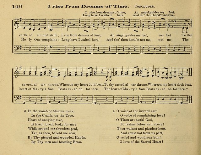 Laudis Corona: the new Sunday school hymn book, containing a collection of Catholic hymns, arranged for the principal seasons and festivals of the year page 140