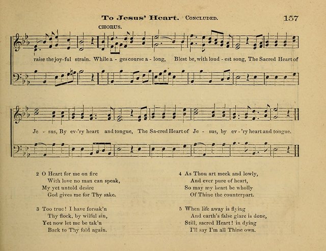 Laudis Corona: the new Sunday school hymn book, containing a collection of Catholic hymns, arranged for the principal seasons and festivals of the year page 157