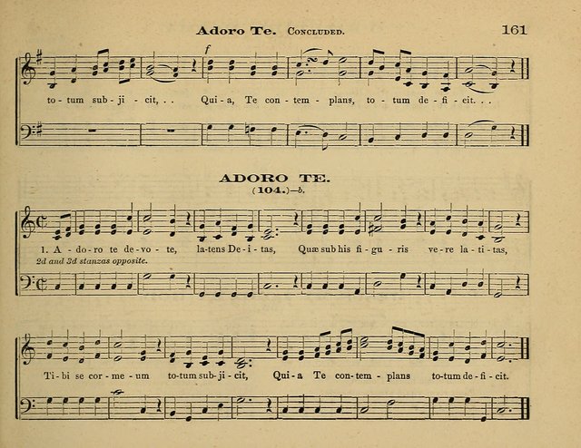 Laudis Corona: the new Sunday school hymn book, containing a collection of Catholic hymns, arranged for the principal seasons and festivals of the year page 161