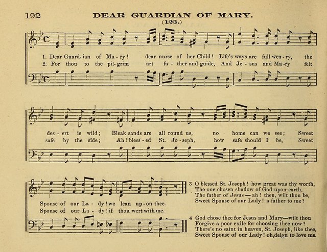 Laudis Corona: the new Sunday school hymn book, containing a collection of Catholic hymns, arranged for the principal seasons and festivals of the year page 192