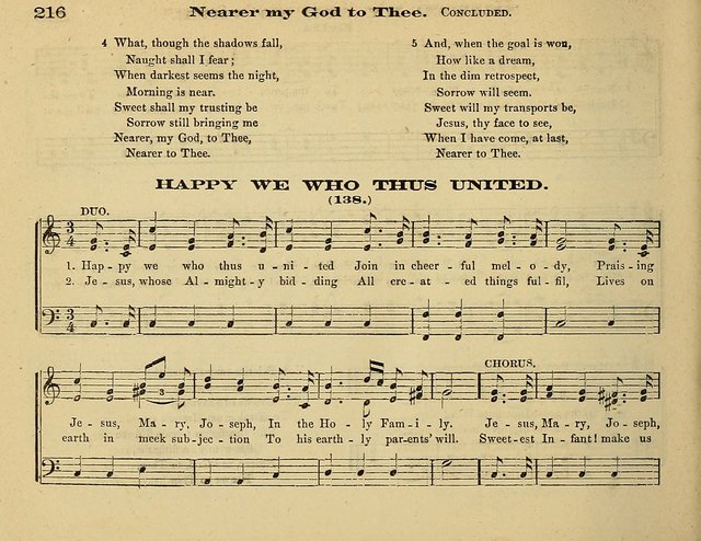 Laudis Corona: the new Sunday school hymn book, containing a collection of Catholic hymns, arranged for the principal seasons and festivals of the year page 216