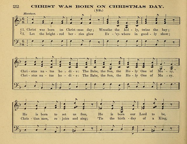 Laudis Corona: the new Sunday school hymn book, containing a collection of Catholic hymns, arranged for the principal seasons and festivals of the year page 22
