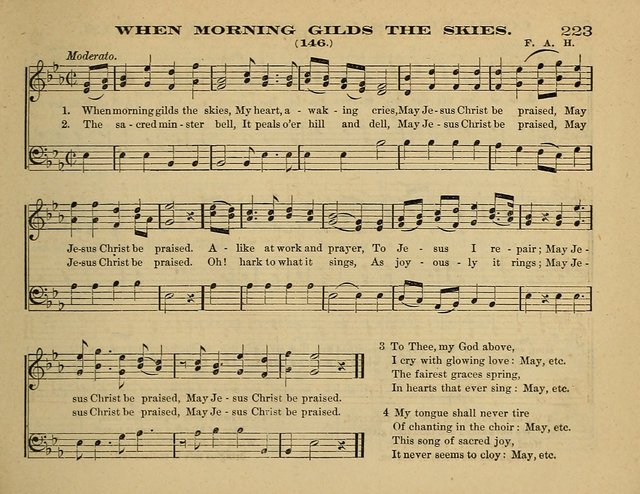 Laudis Corona: the new Sunday school hymn book, containing a collection of Catholic hymns, arranged for the principal seasons and festivals of the year page 223