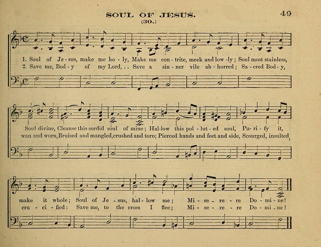 Laudis Corona: the new Sunday school hymn book, containing a collection of Catholic hymns, arranged for the principal seasons and festivals of the year page 49