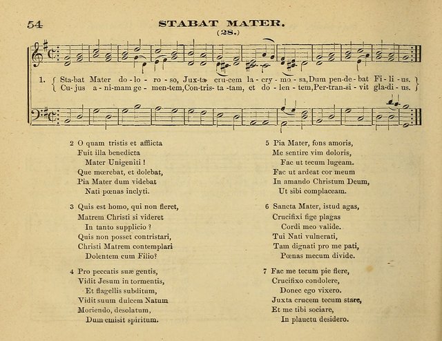Laudis Corona: the new Sunday school hymn book, containing a collection of Catholic hymns, arranged for the principal seasons and festivals of the year page 54