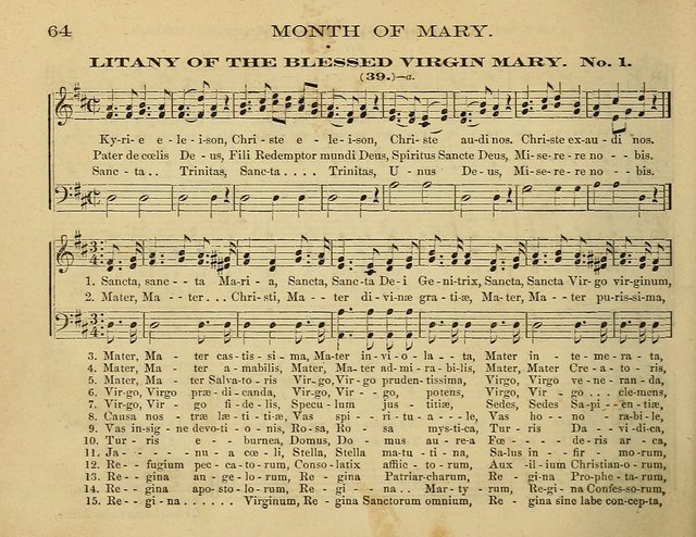 Laudis Corona: the new Sunday school hymn book, containing a collection of Catholic hymns, arranged for the principal seasons and festivals of the year page 64