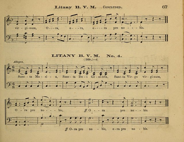 Laudis Corona: the new Sunday school hymn book, containing a collection of Catholic hymns, arranged for the principal seasons and festivals of the year page 67