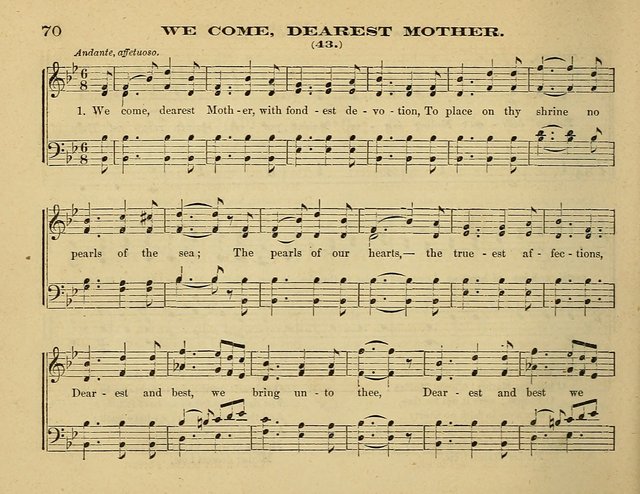 Laudis Corona: the new Sunday school hymn book, containing a collection of Catholic hymns, arranged for the principal seasons and festivals of the year page 70