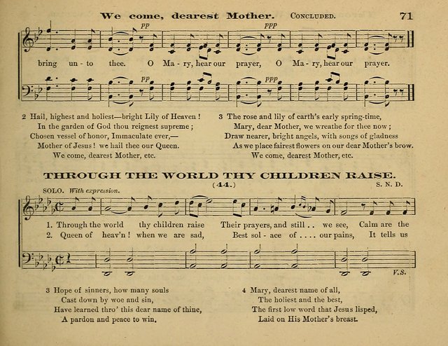 Laudis Corona: the new Sunday school hymn book, containing a collection of Catholic hymns, arranged for the principal seasons and festivals of the year page 71