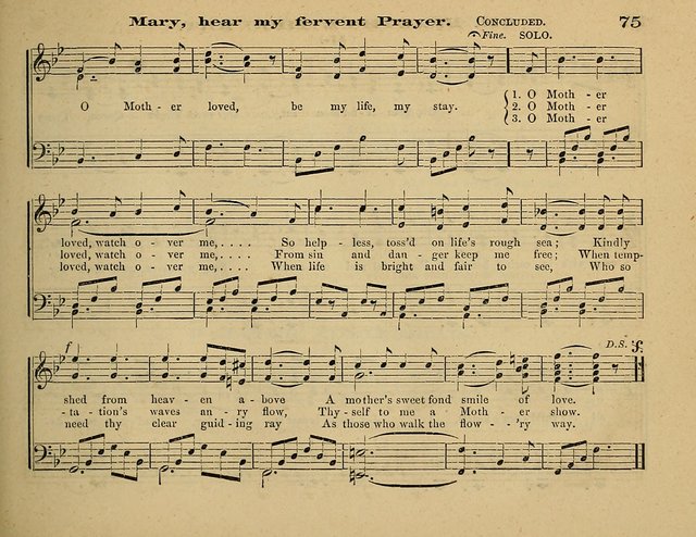 Laudis Corona: the new Sunday school hymn book, containing a collection of Catholic hymns, arranged for the principal seasons and festivals of the year page 75