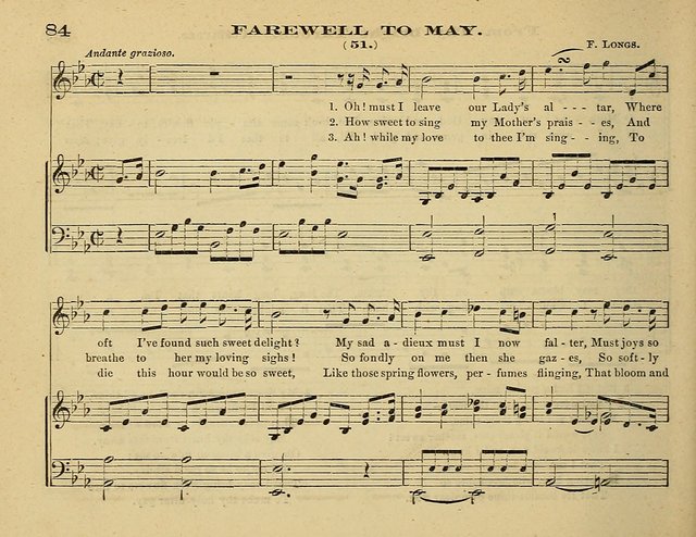 Laudis Corona: the new Sunday school hymn book, containing a collection of Catholic hymns, arranged for the principal seasons and festivals of the year page 84
