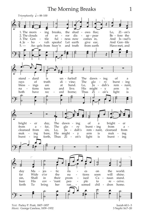 Hymns of the Church of Jesus Christ of Latter-day Saints page 1