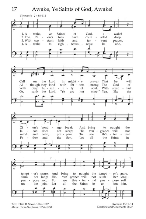 Hymns of the Church of Jesus Christ of Latter-day Saints page 18