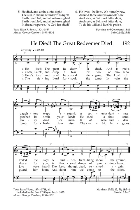 Hymns of the Church of Jesus Christ of Latter-day Saints page 199