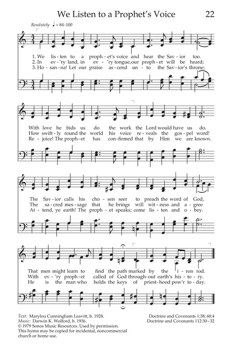 Hymns of the Church of Jesus Christ of Latter-day Saints page 23