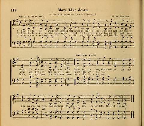 Living Fountain: a new chice collection of Sunday School Songs. Also, Excellent Pieces for Praise and Prayer Meetings and the Home page 114