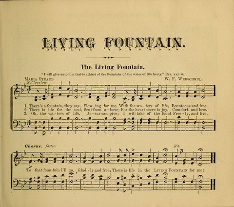 Living Fountain: a new chice collection of Sunday School Songs. Also, Excellent Pieces for Praise and Prayer Meetings and the Home page 3
