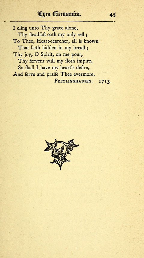 Lyra Germanica: Translated from the German by Catherine Winkworth (New Edition) page 45