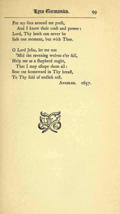 Lyra Germanica: Translated from the German by Catherine Winkworth (New Edition) page 99