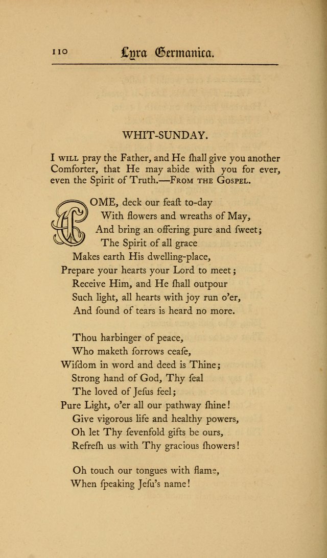 Lyra Germanica: hymns for the Sundays and chief festivals of the Christian year page 110