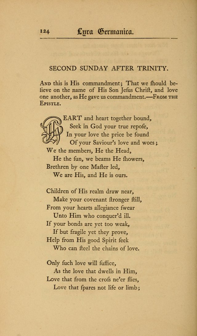 Lyra Germanica: hymns for the Sundays and chief festivals of the Christian year page 124