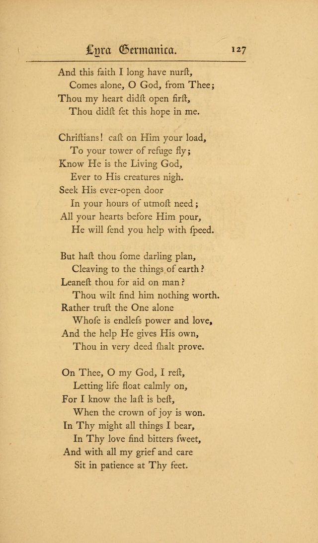 Lyra Germanica: hymns for the Sundays and chief festivals of the Christian year page 127