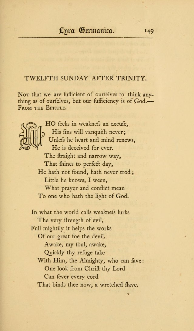 Lyra Germanica: hymns for the Sundays and chief festivals of the Christian year page 149
