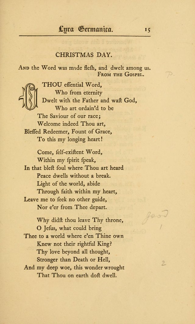 Lyra Germanica: hymns for the Sundays and chief festivals of the Christian year page 15
