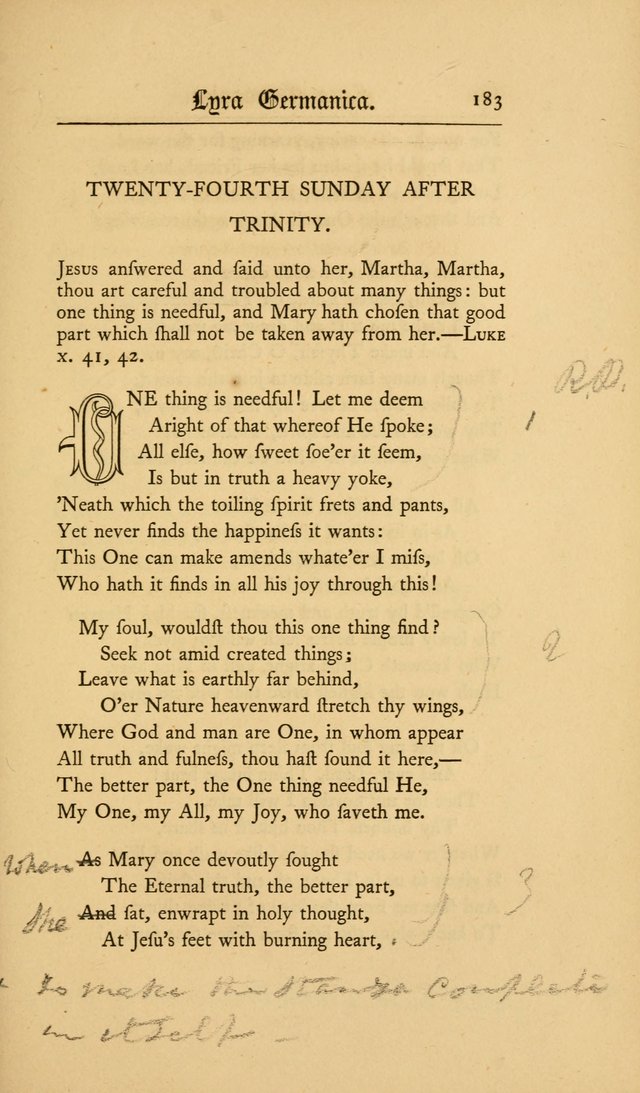 Lyra Germanica: hymns for the Sundays and chief festivals of the Christian year page 183