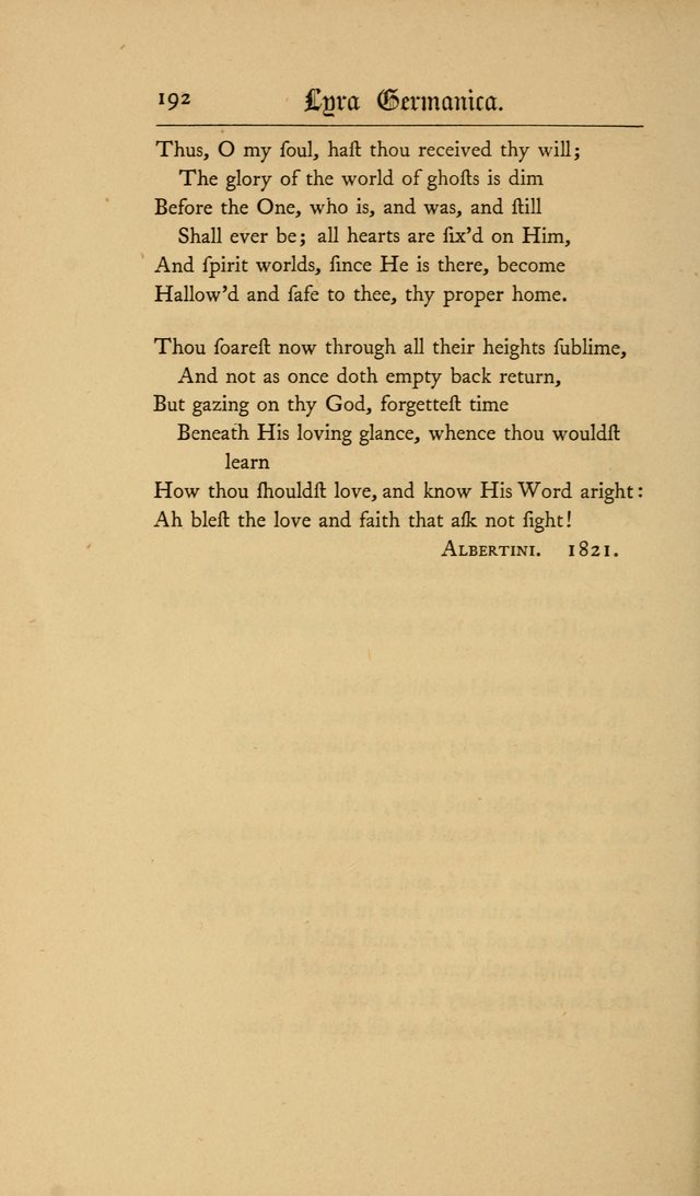 Lyra Germanica: hymns for the Sundays and chief festivals of the Christian year page 192