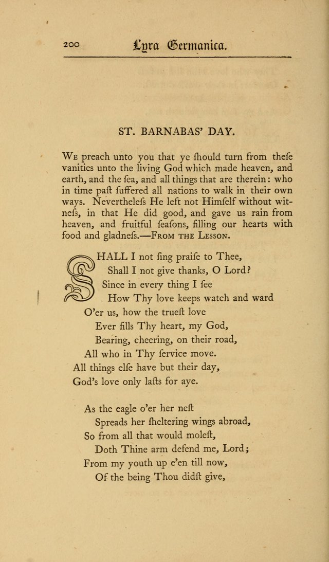 Lyra Germanica: hymns for the Sundays and chief festivals of the Christian year page 200
