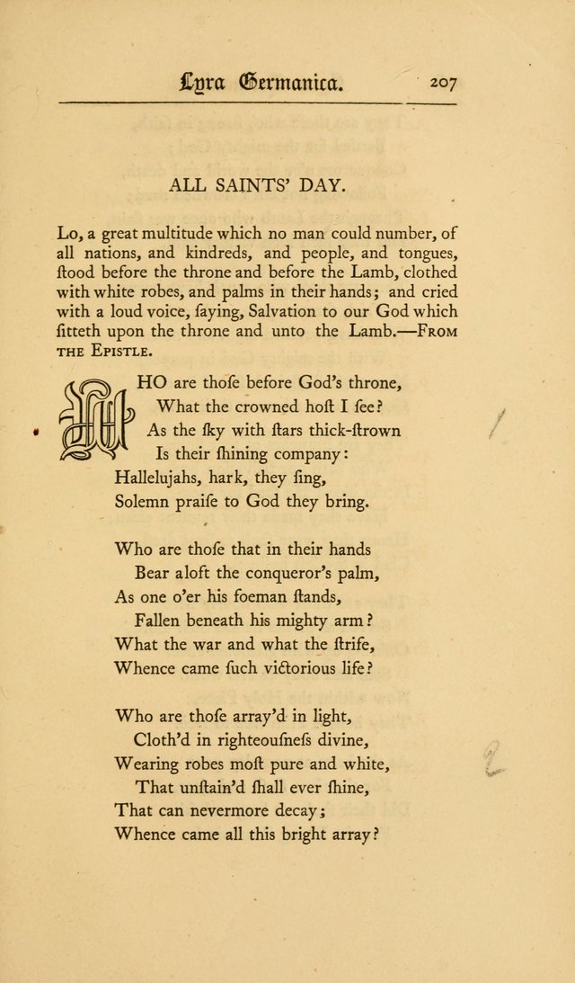 Lyra Germanica: hymns for the Sundays and chief festivals of the Christian year page 207