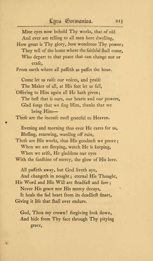 Lyra Germanica: hymns for the Sundays and chief festivals of the Christian year page 215