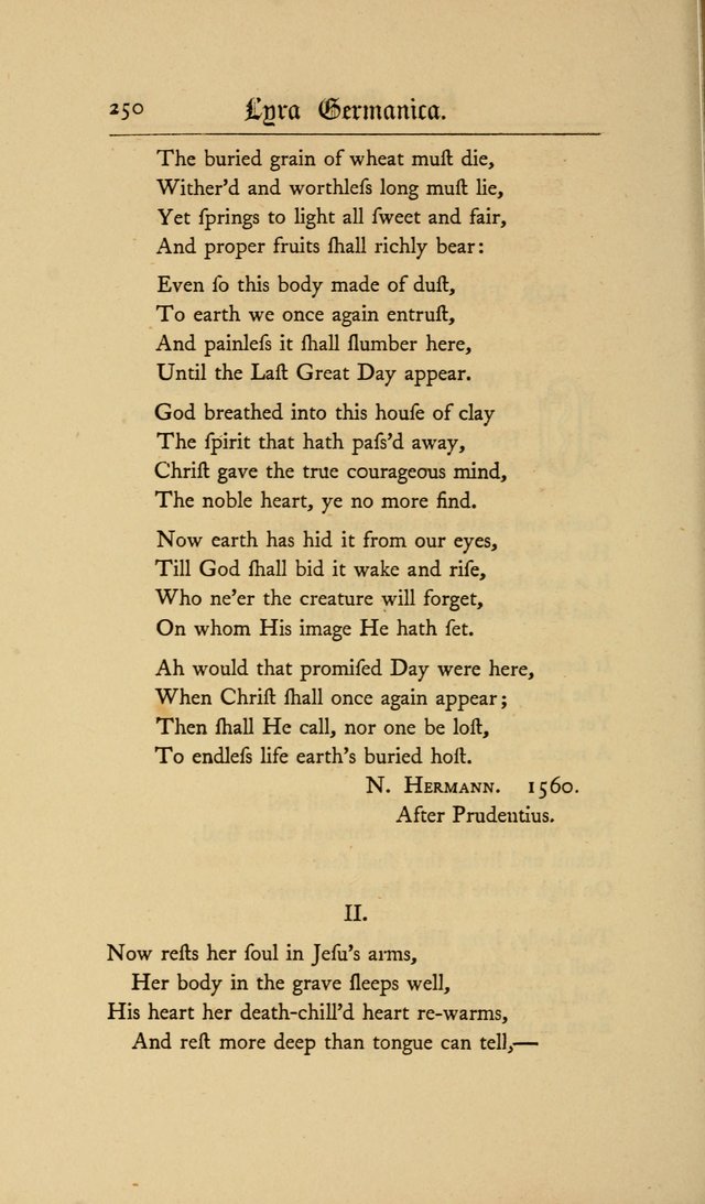 Lyra Germanica: hymns for the Sundays and chief festivals of the Christian year page 250