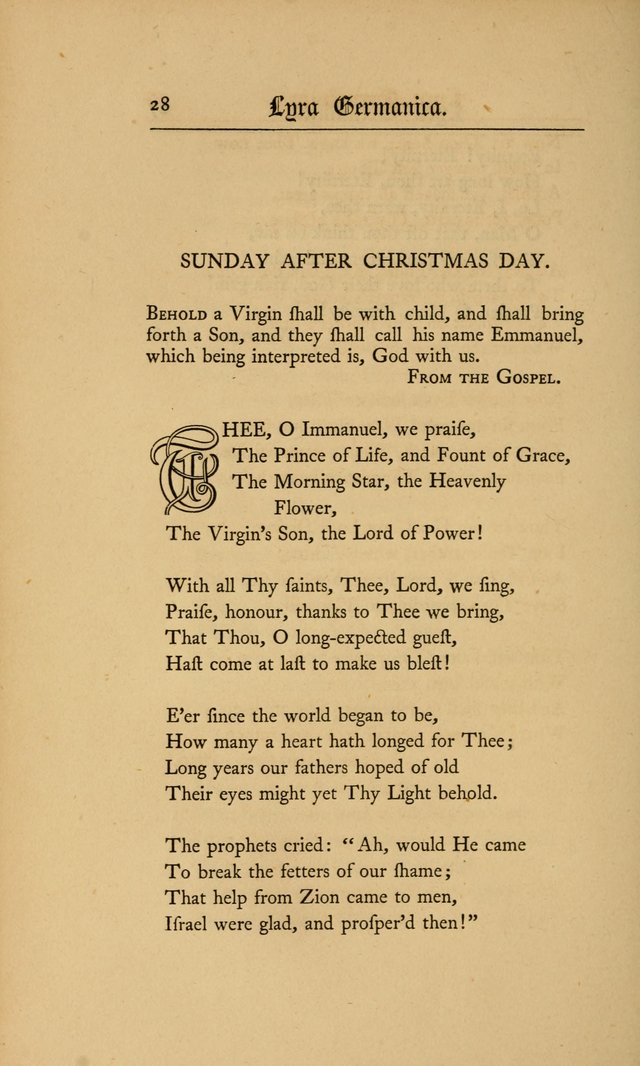 Lyra Germanica: hymns for the Sundays and chief festivals of the Christian year page 28