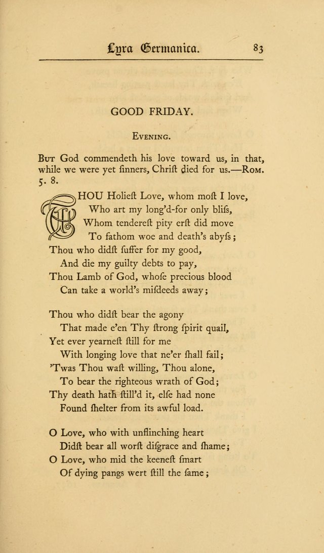 Lyra Germanica: hymns for the Sundays and chief festivals of the Christian year page 83