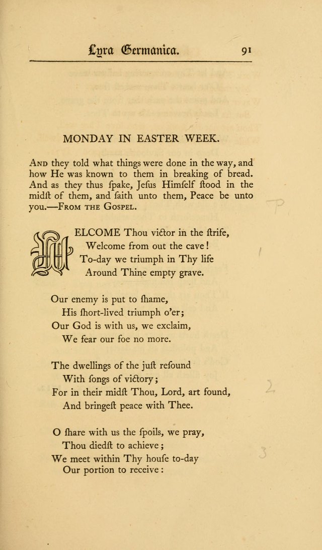 Lyra Germanica: hymns for the Sundays and chief festivals of the Christian year page 91